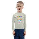 Front view of Princess Carriage Parade Kids Rash Guard.